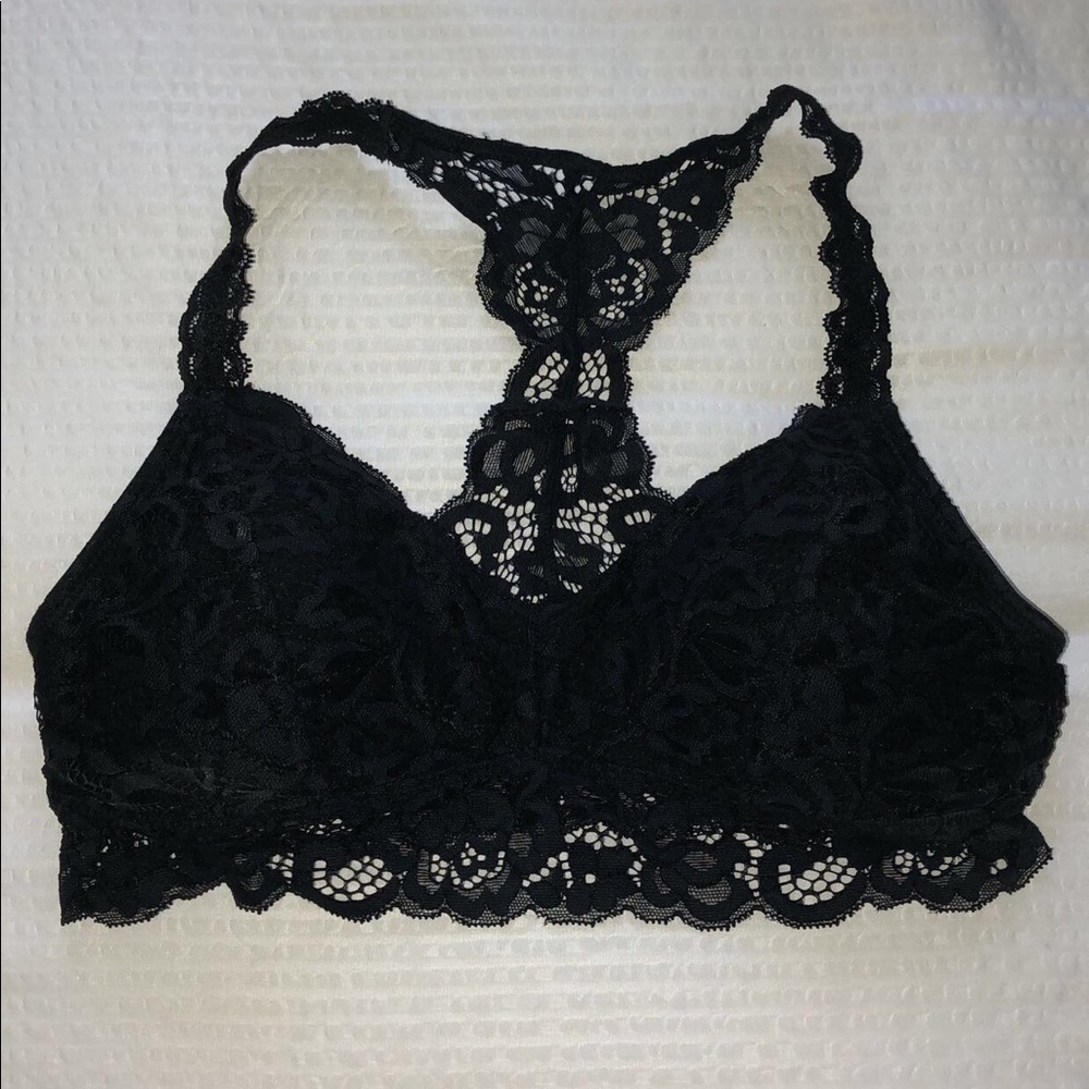 black lace bralette